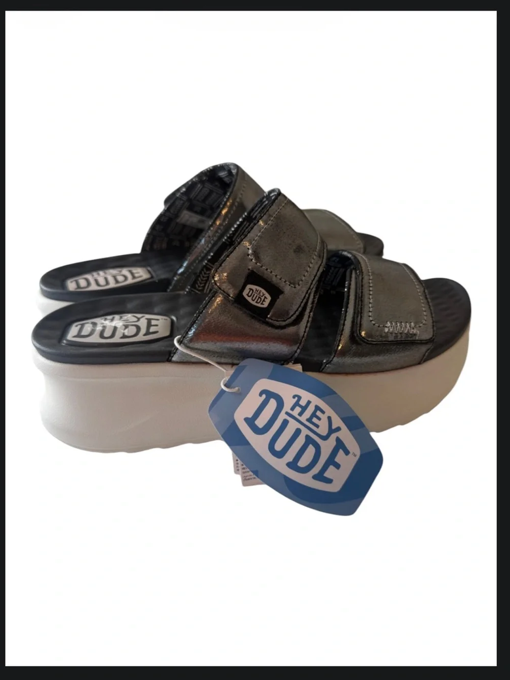 Hey Dude Delray Platform Slides Size 9